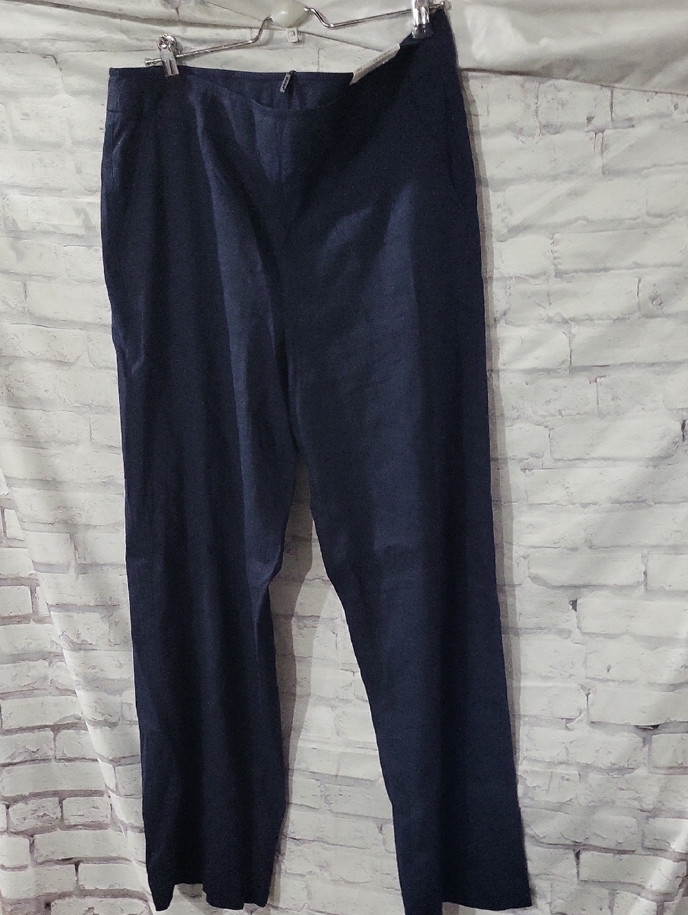 Chico's Dark Navy Linen Pants - Wide Leg